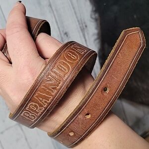 Let's Go Brandon! Vintage Brandon Handtooled Genuine Leather Belt